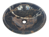 Black & Gold Marble Basin Slightly Chipped - StonesWork
