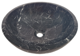 Black And White Marble Round Basin