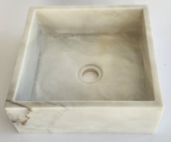 Carrara Marble Square Basin