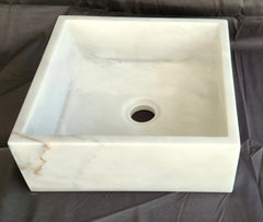 Carrara Marble Square Basin