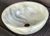 Carrara Marble Round Basin