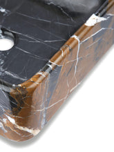 Black And White Marble Marble Square Basin - StonesWork