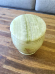 Handmade Green Onyx Urn – 18x15cm Polished Marble Keepsake Container