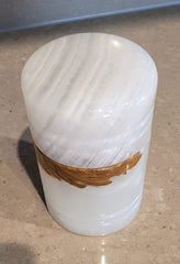 White Onyx Stone Jar | Handmade Natural Stone Barni