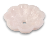 Pink Onyx Flower-Shaped Bathroom Basin Sink - 40cm Diameter, 12cm Height