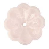 Pink Onyx Flower-Shaped Bathroom Basin Sink - 40cm Diameter, 12cm Height