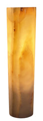 Green Onyx Cylindrical Lamp – Handcrafted from One Solid Stone (30x8x8cm, 1.35kg)
