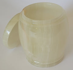 Handmade Green Onyx Urn – 18x15cm Polished Marble Keepsake Container