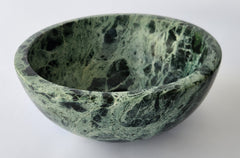 Natural Stone Marble Round Shape Basin Counter Top Bathroom Sink In Green Marble