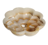 White Onyx Flower Basin 12cm