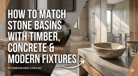 How to Match Stone Basins with Timber, Concrete & Modern Fixtures