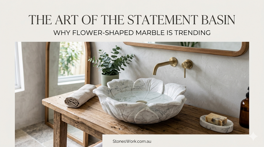 The Art of the Statement Basin: Why Flower-Shaped Marble is Trending