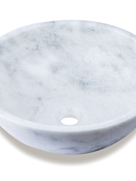 Carrara Marble Round Basin - StonesWork