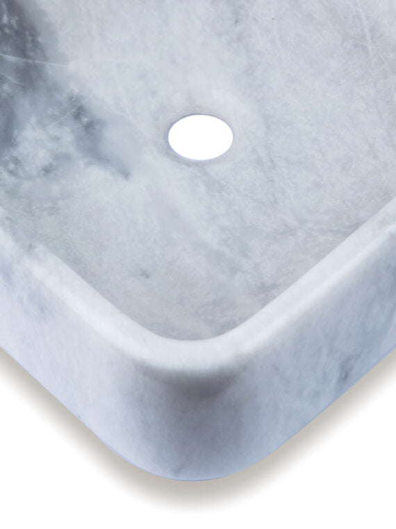 Carrara Marble Square Basin - StonesWork