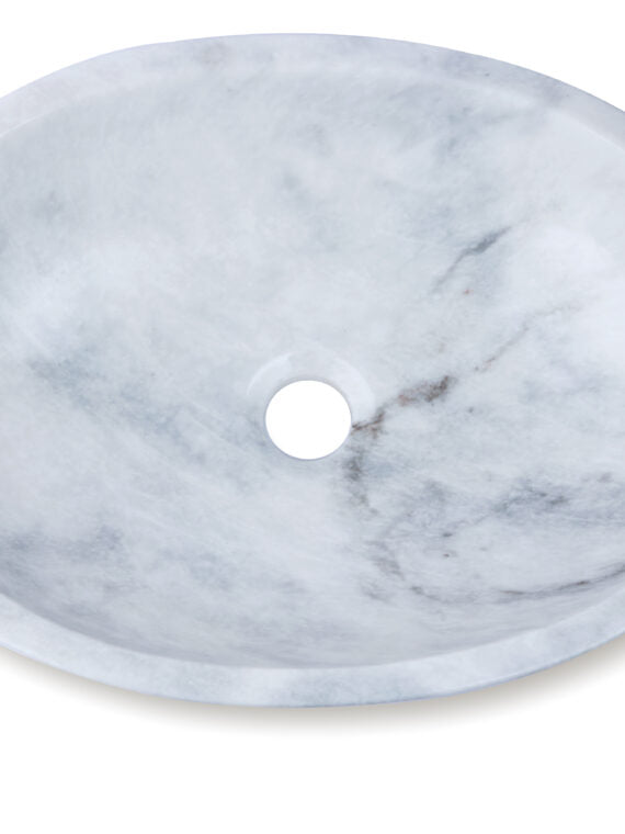 Carrara Marble Oval Basin - StonesWork