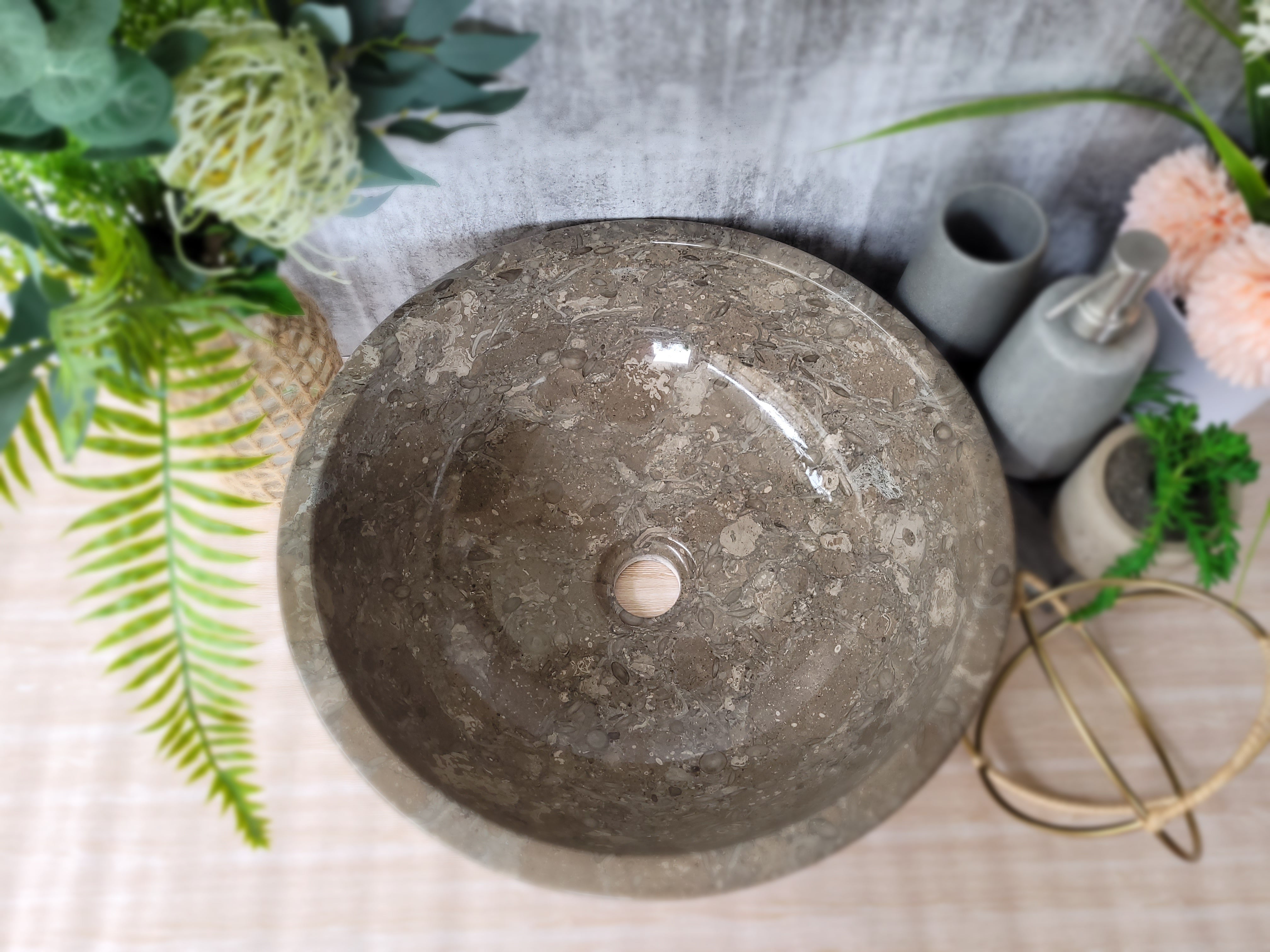 Oceanic Marble Round Basin - StonesWork