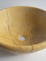 Sequoia Brown Marble Round Basin - StonesWork