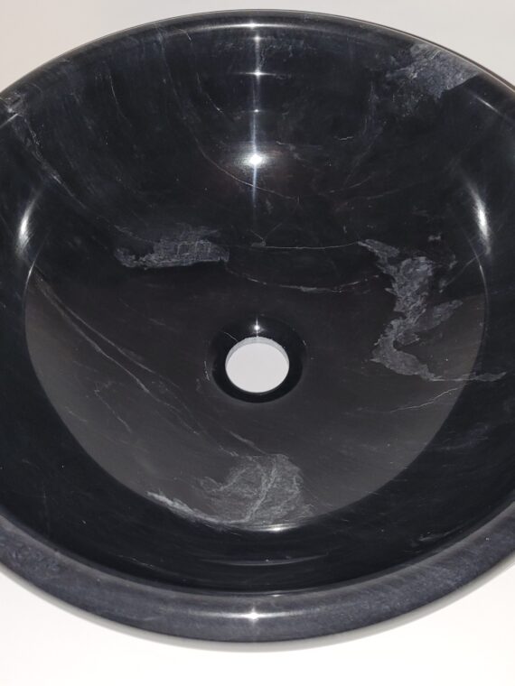 Jet Black Marble Ring Shaped Basin - StonesWork