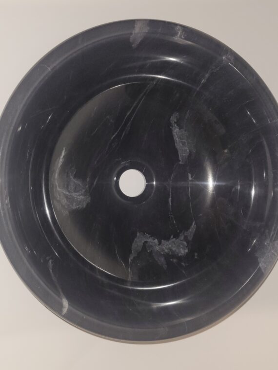 Jet Black Marble Ring Shaped Basin - StonesWork