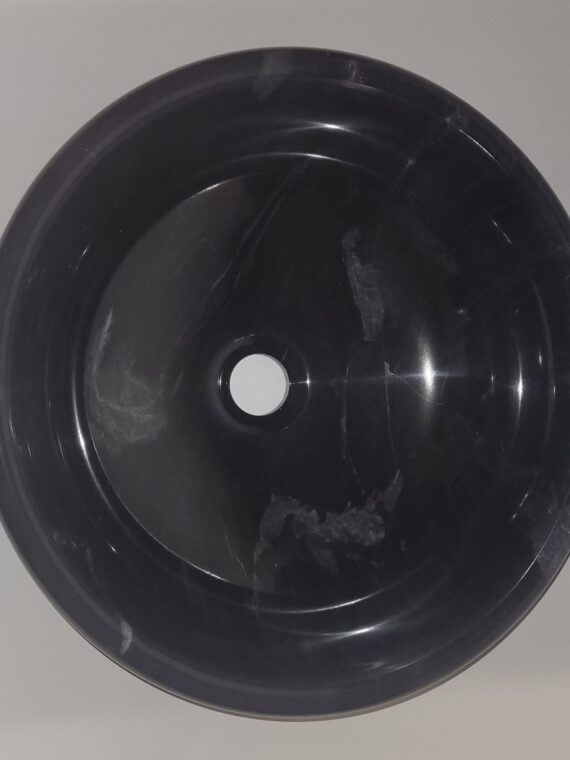 Jet Black Marble Ring Shaped Basin - StonesWork