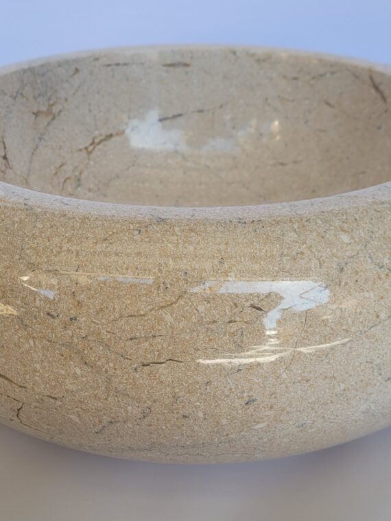 Beige Marble Ring Shaped Basin - StonesWork