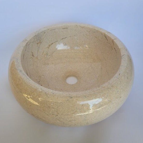 Beige Marble Ring Shaped Basin - StonesWork