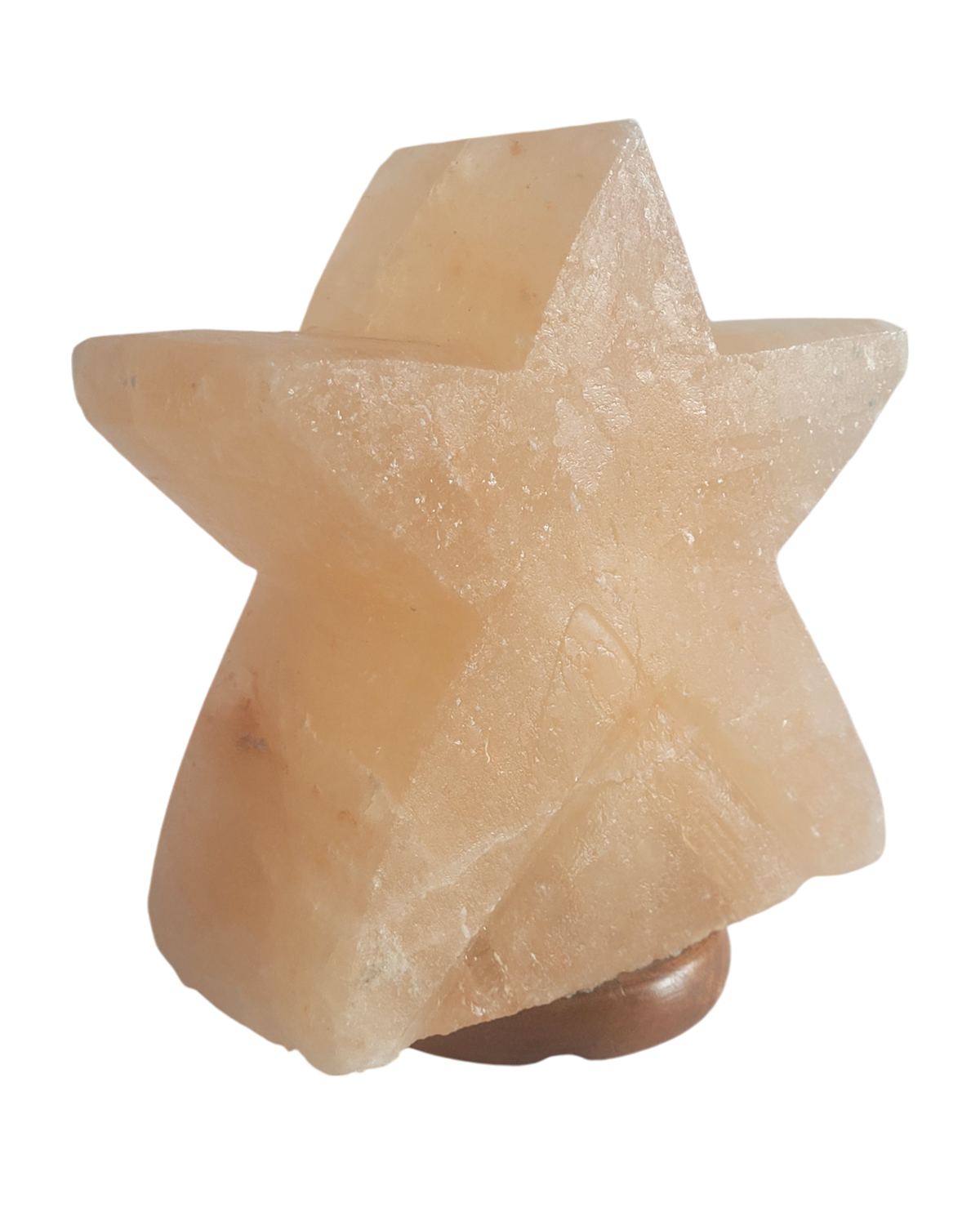 Himalayan Pink Rock Crystal Carved Salt Lamp In Star Shape - StonesWork