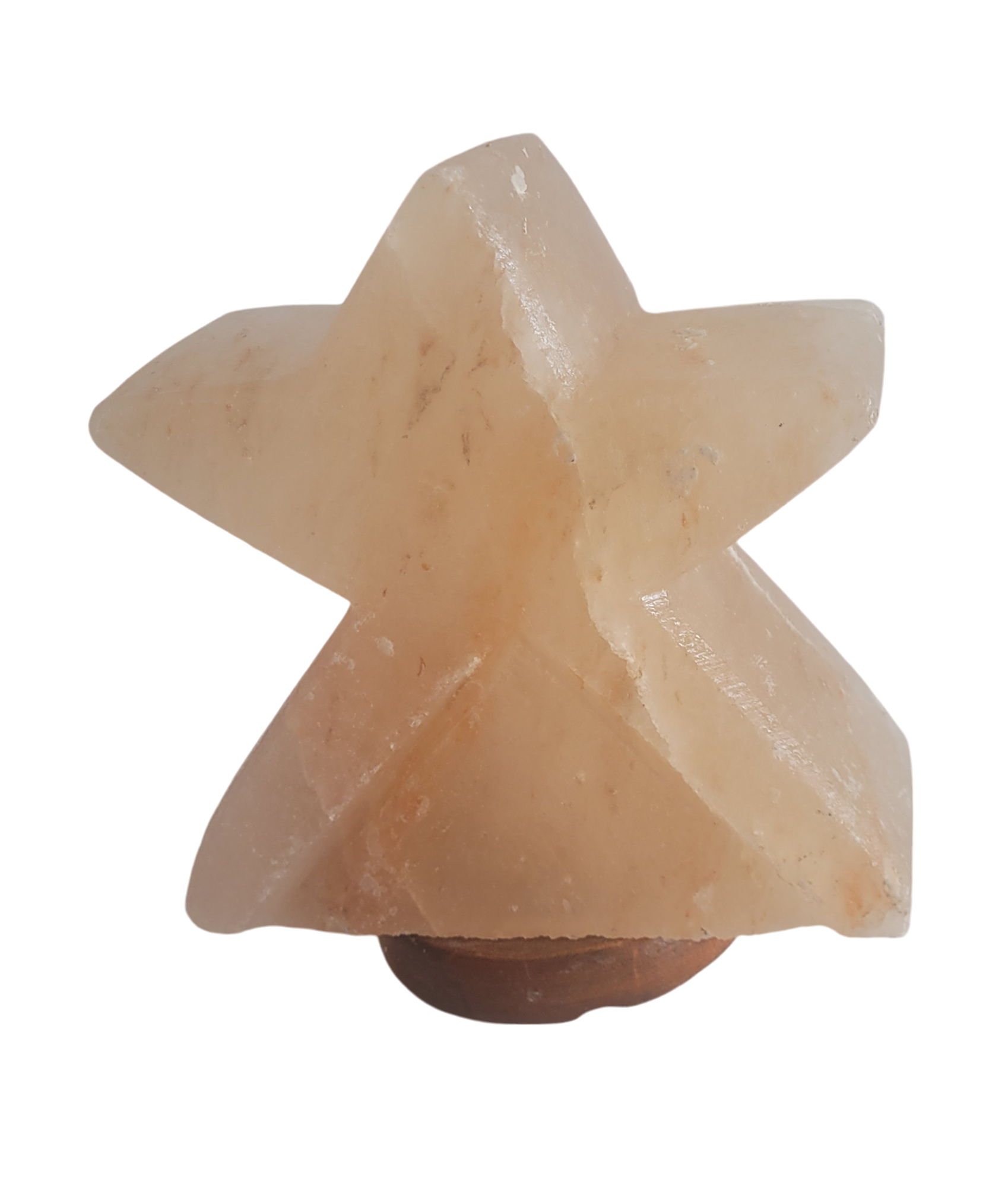 Himalayan Pink Rock Crystal Carved Salt Lamp In Star Shape - StonesWork