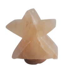 Himalayan Pink Rock Crystal Carved Salt Lamp In Star Shape - StonesWork