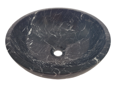 Black And White Marble Round Basin