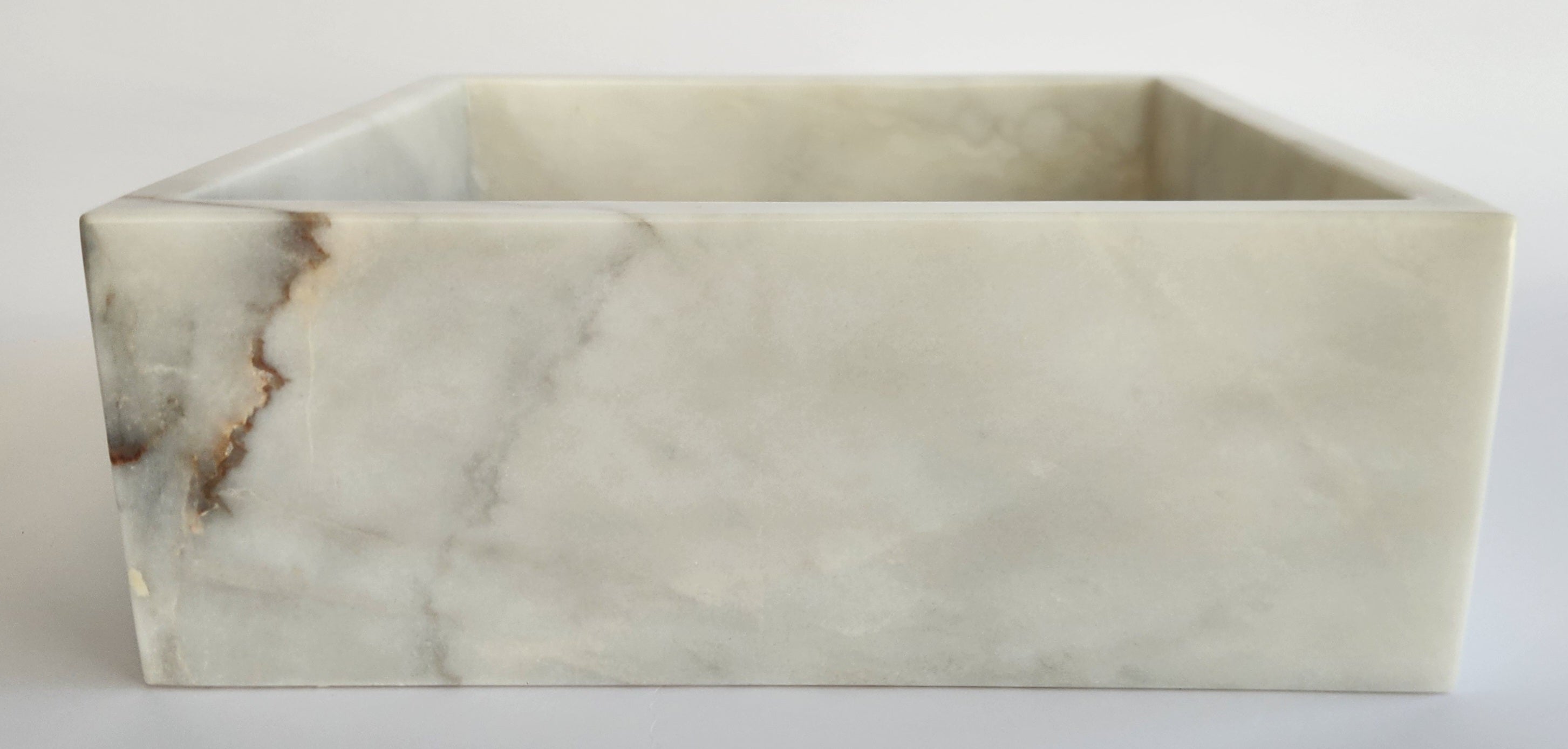 Carrara Marble Square Basin