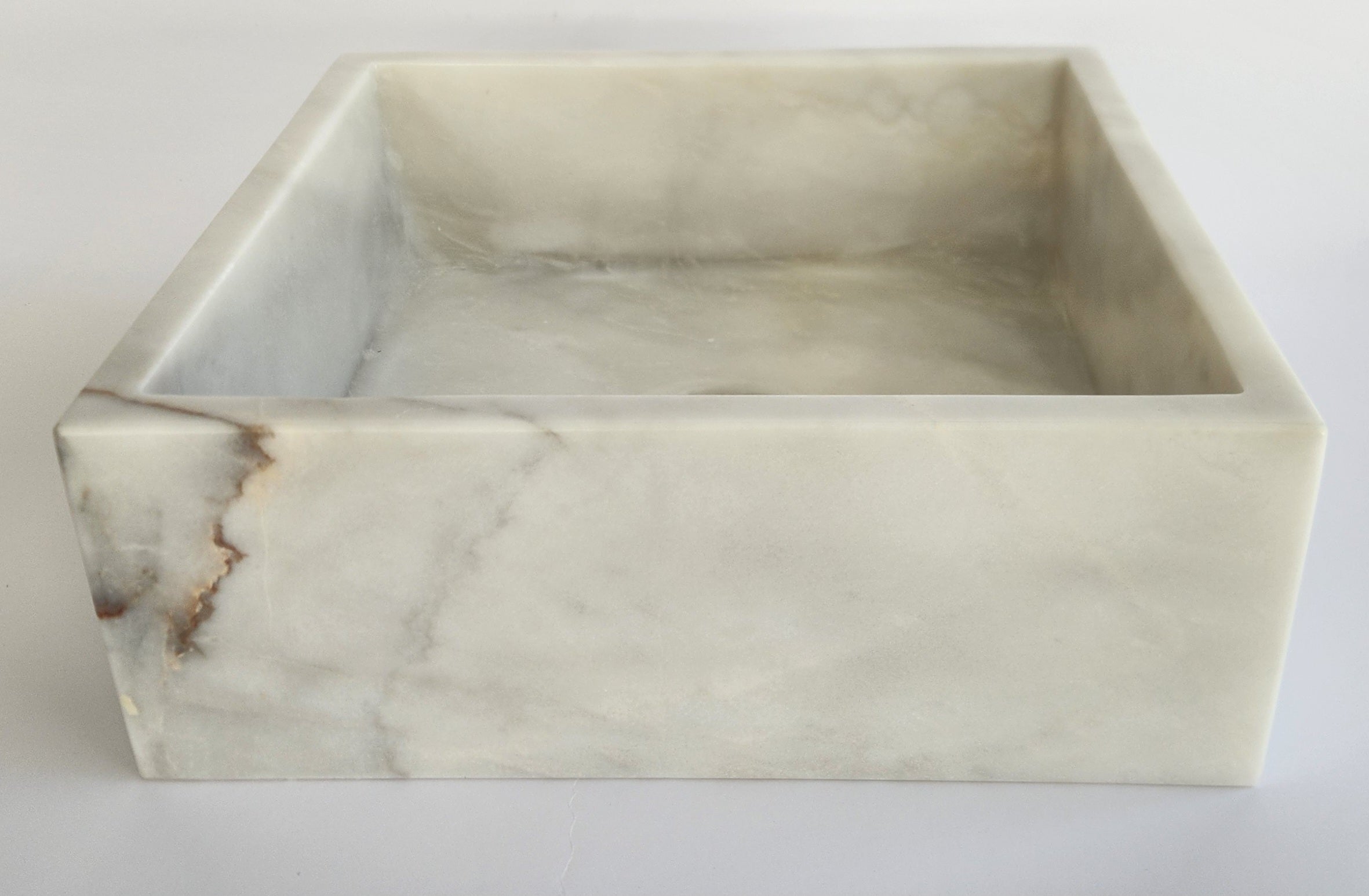 Carrara Marble Square Basin