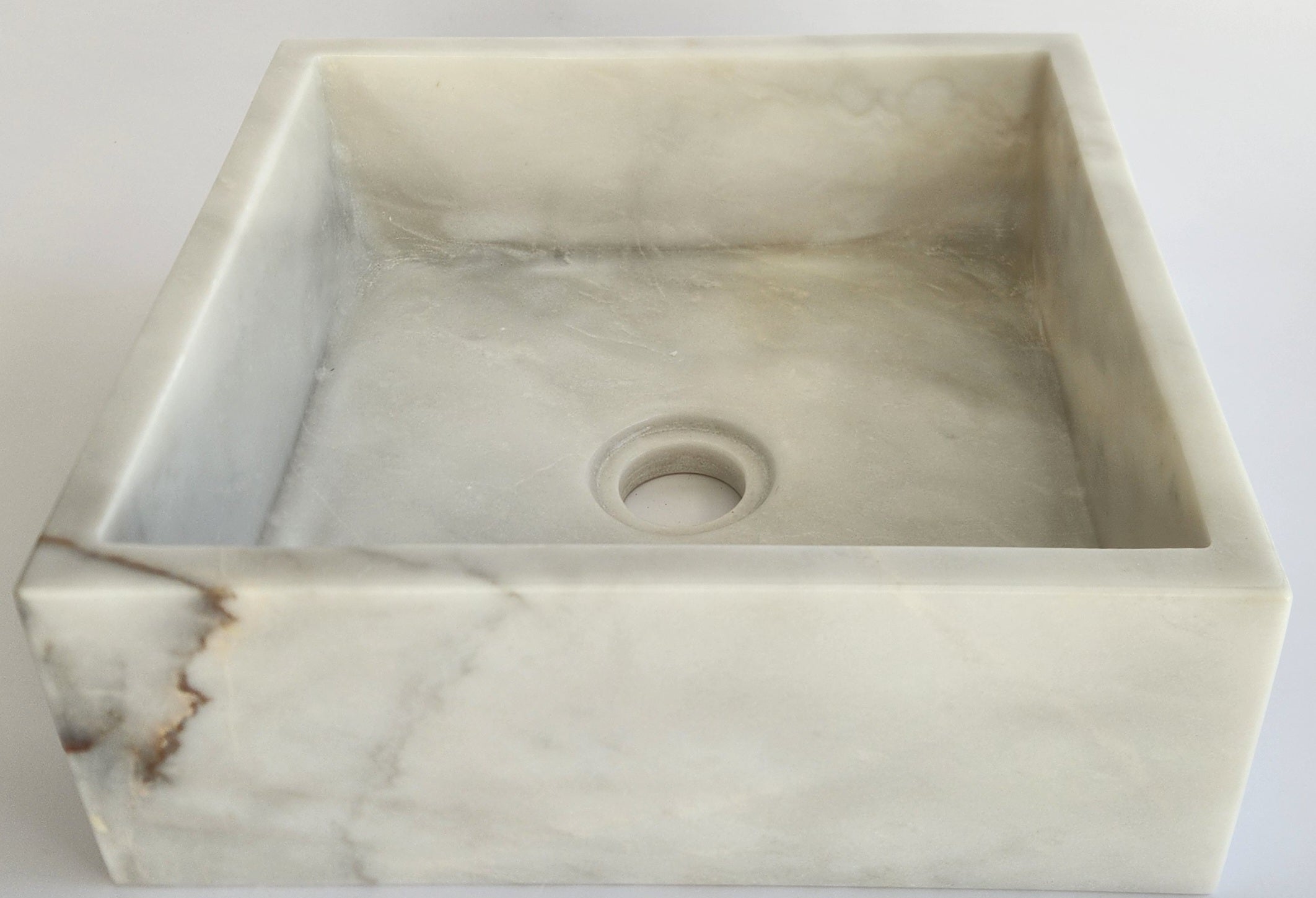 Carrara Marble Square Basin