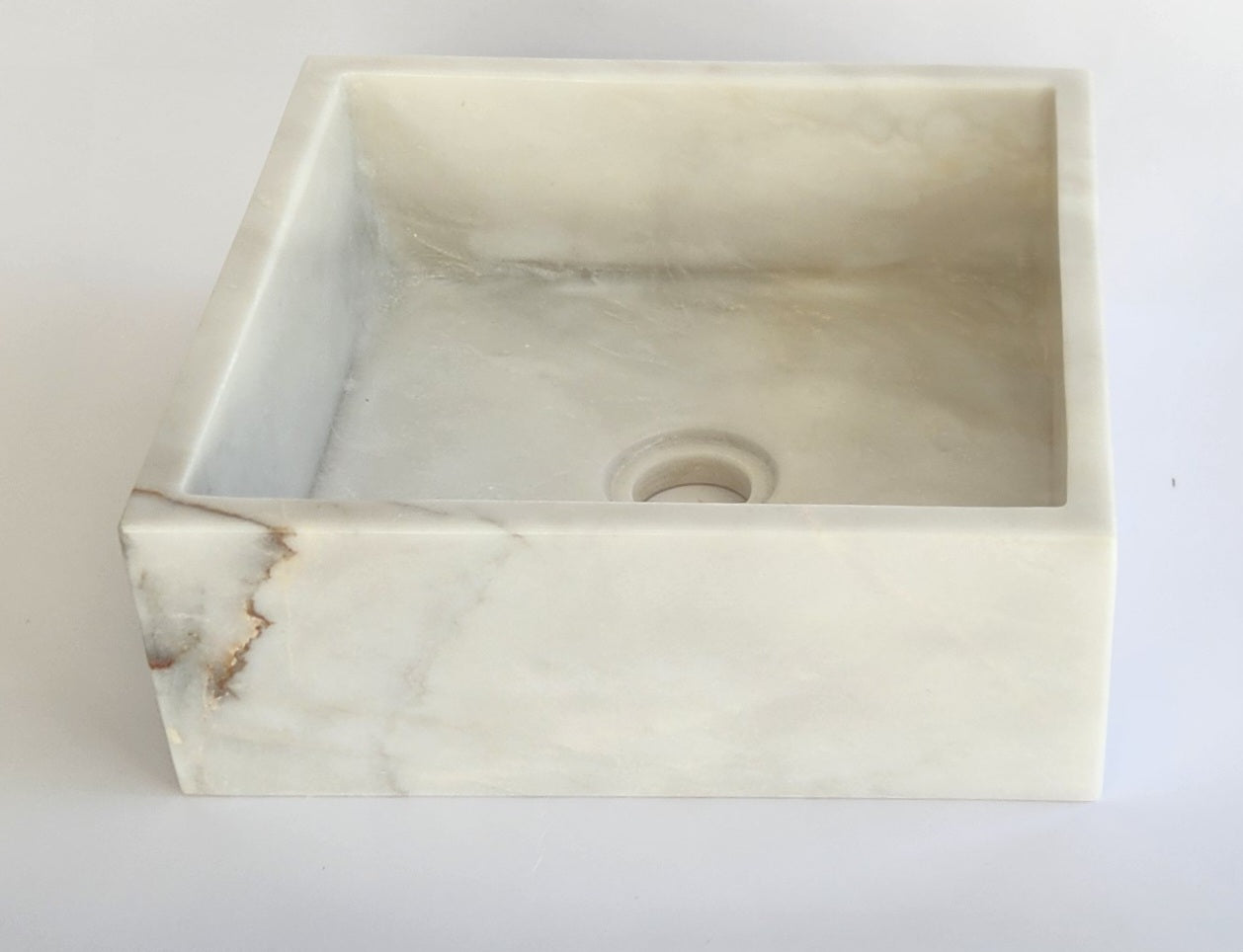 Carrara Marble Square Basin