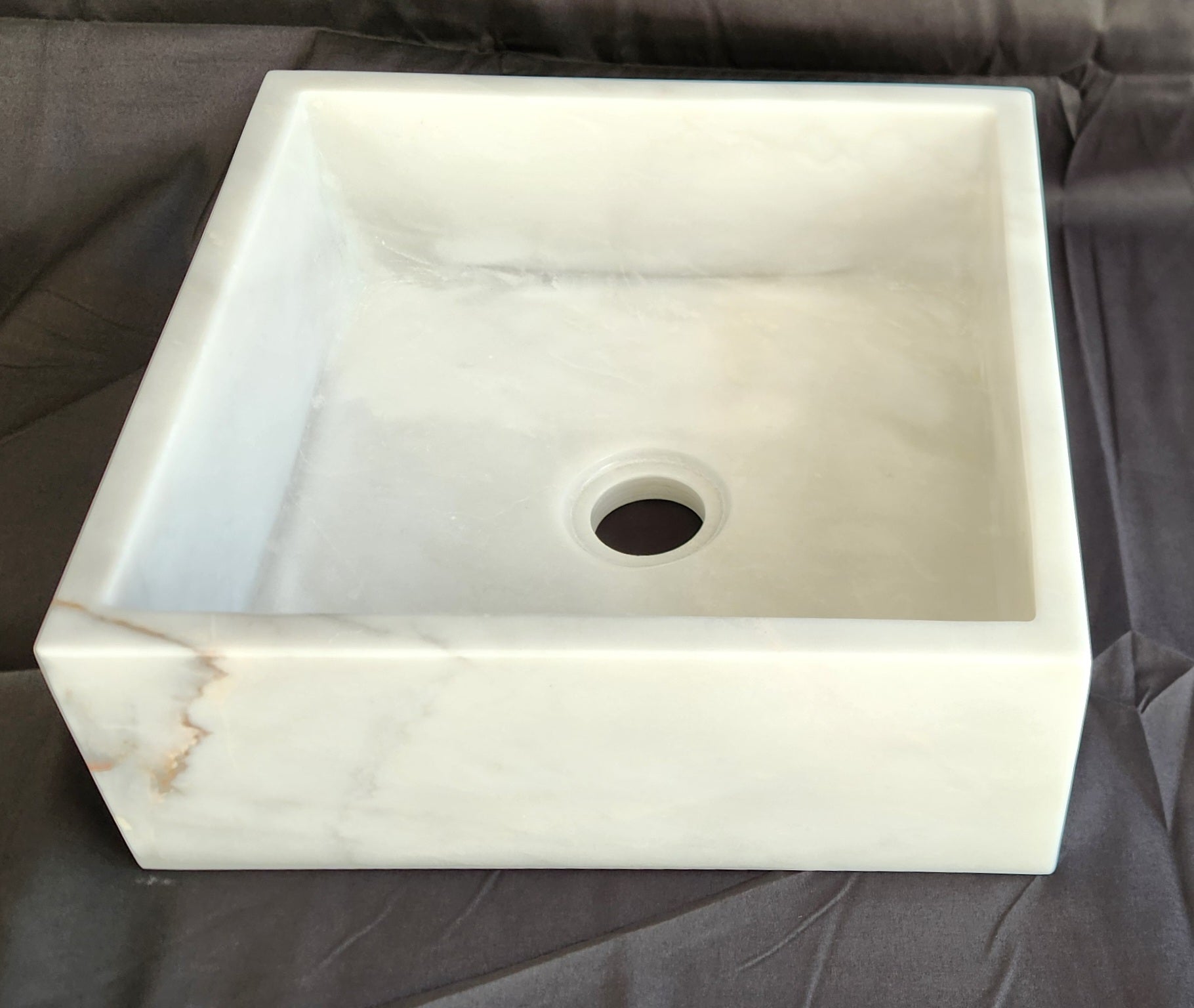 Carrara Marble Square Basin