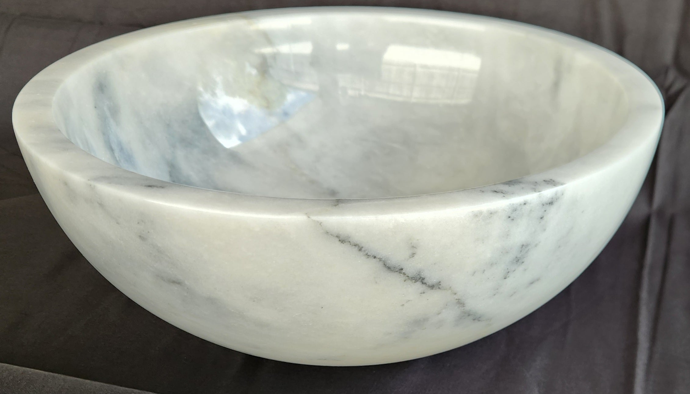Carrara Marble Round Basin