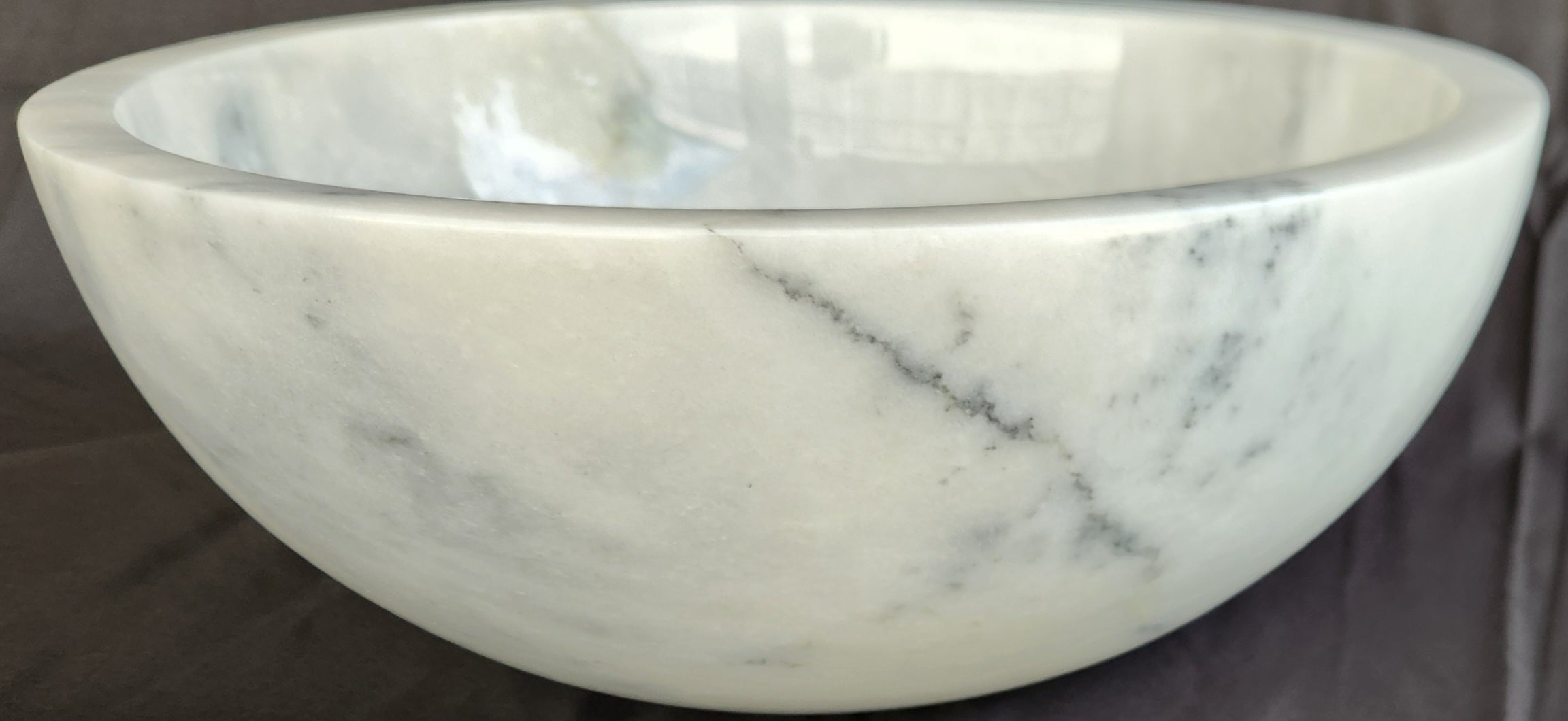 Carrara Marble Round Basin