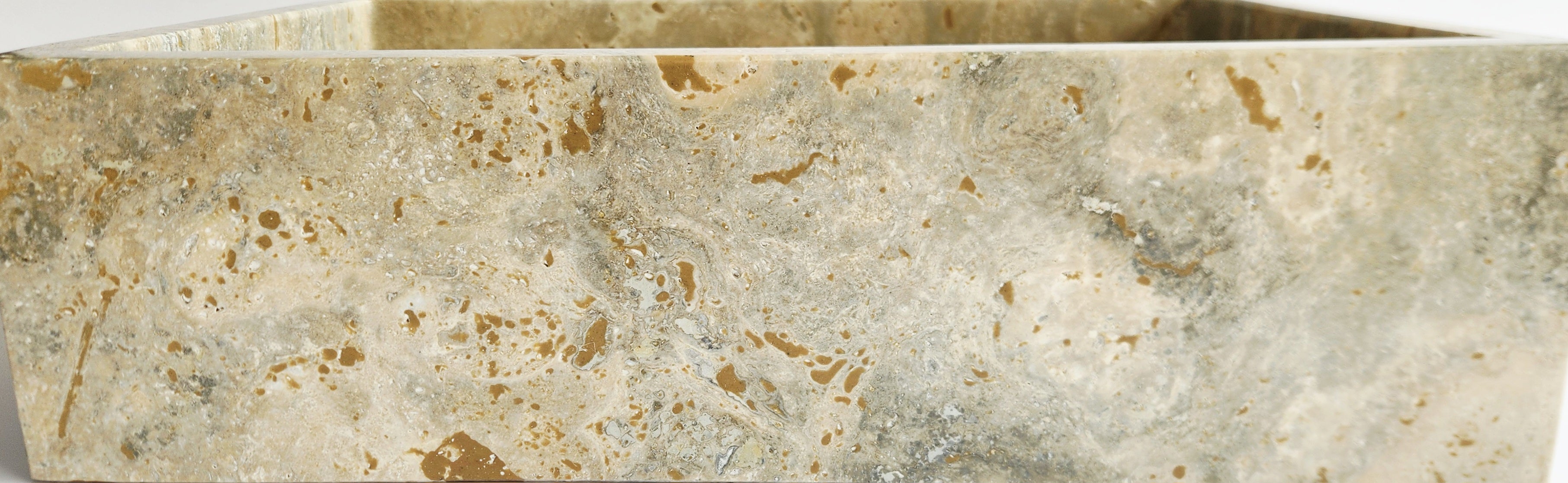 Handmade Travertine Rectangular Marble Basin | 45x31x12.5cm – Stone Bathroom Sink