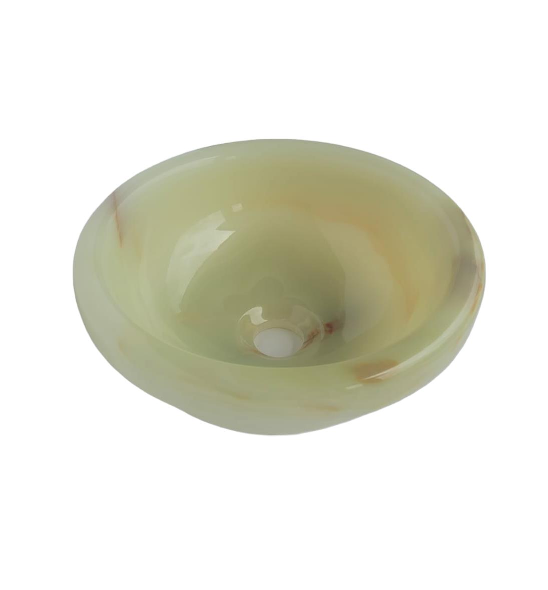 Green Onyx Round Medium Size Basin - StonesWork