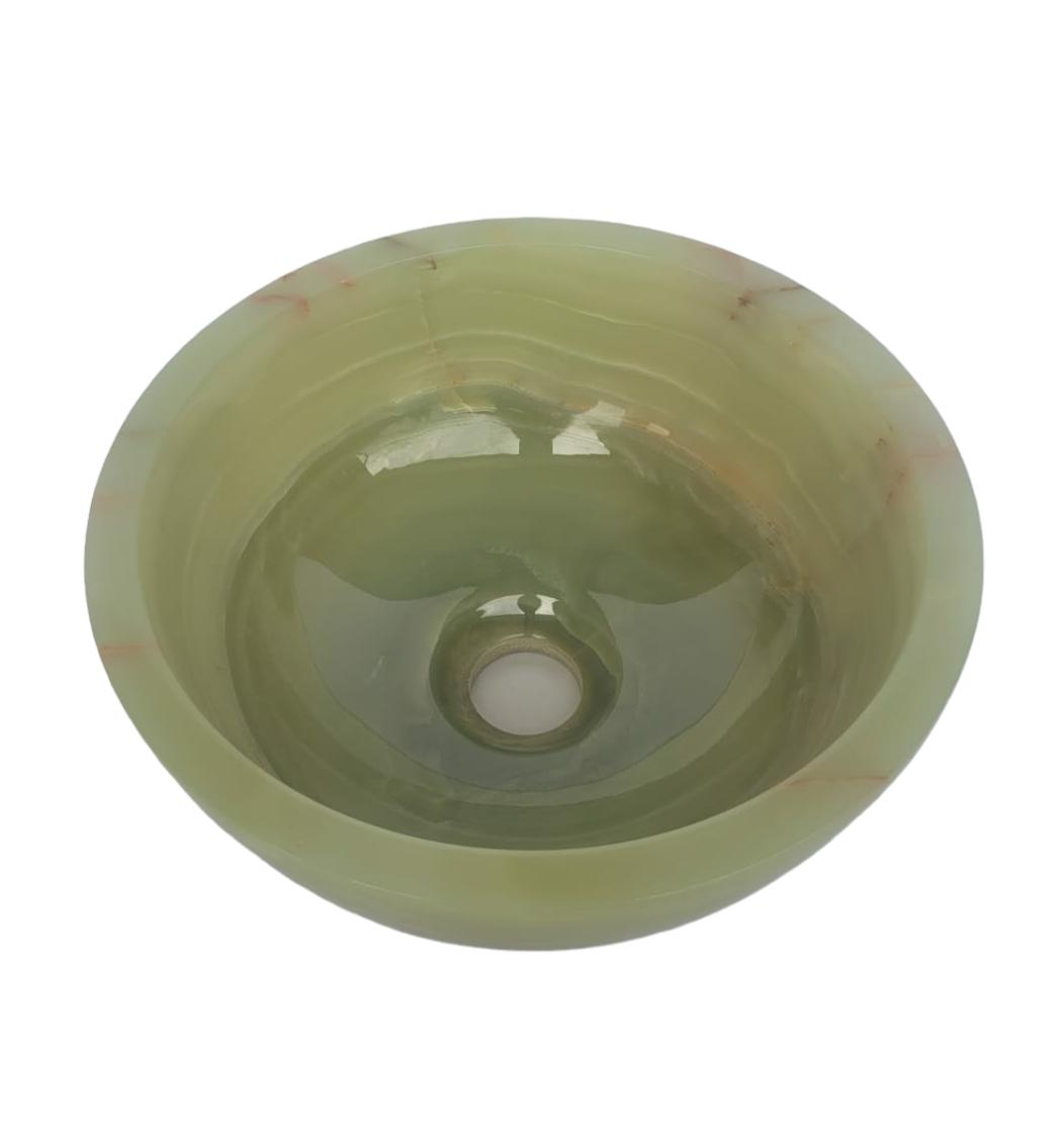 Green Onyx Round Small Basin - StonesWork