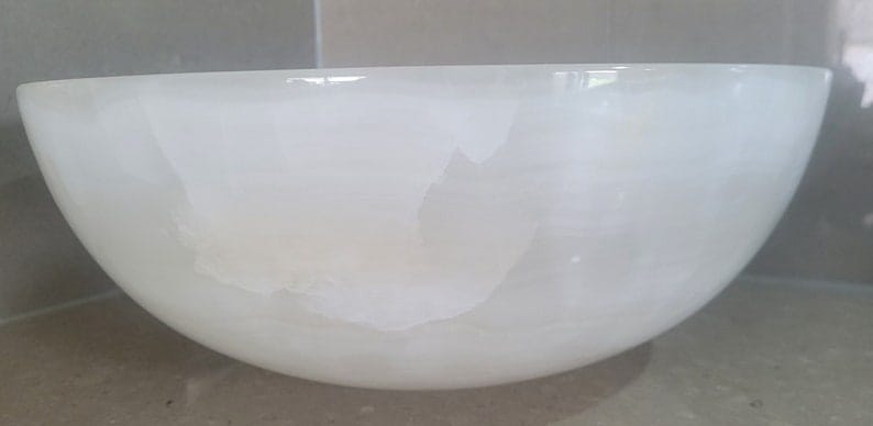 White Onyx Round Basin - StonesWork