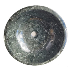 Natural Stone Marble Round Shape Basin Counter Top Bathroom Sink In Green Marble - StonesWork