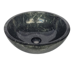 Natural Stone Marble Round Shape Basin Counter Top Bathroom Sink In Green Marble - StonesWork