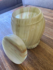 Handmade Green Onyx Urn – 18x15cm  Polished Marble Keepsake Container