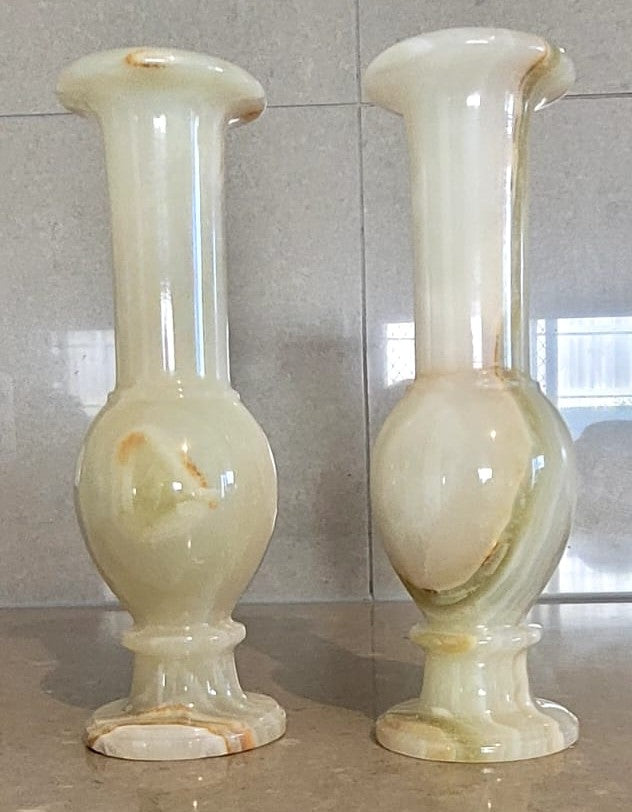 Handmade Onyx Stone Vase Set