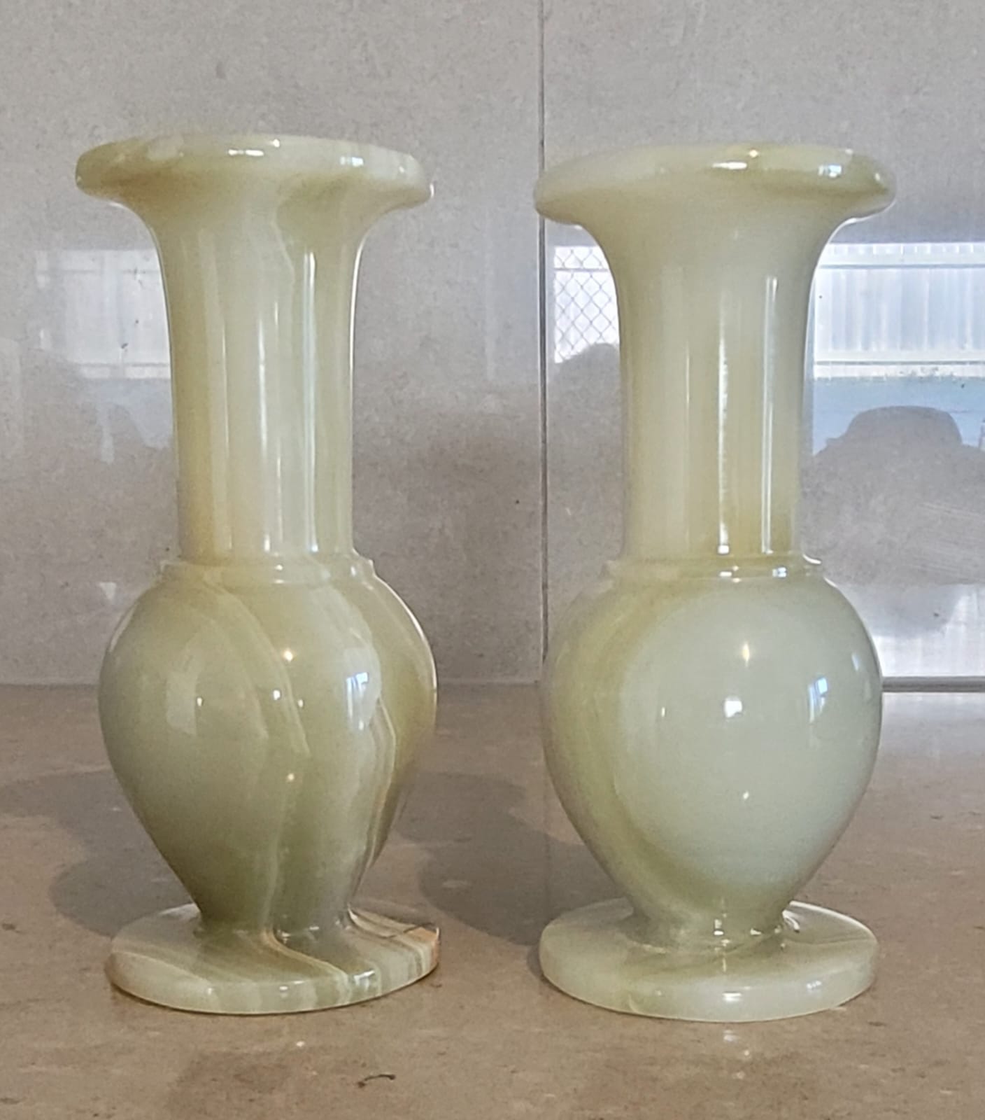 Handmade Onyx Stone Vase Set (S)