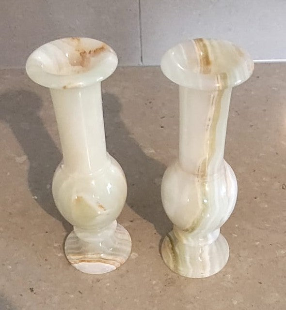 Handmade Onyx Stone Vase Set