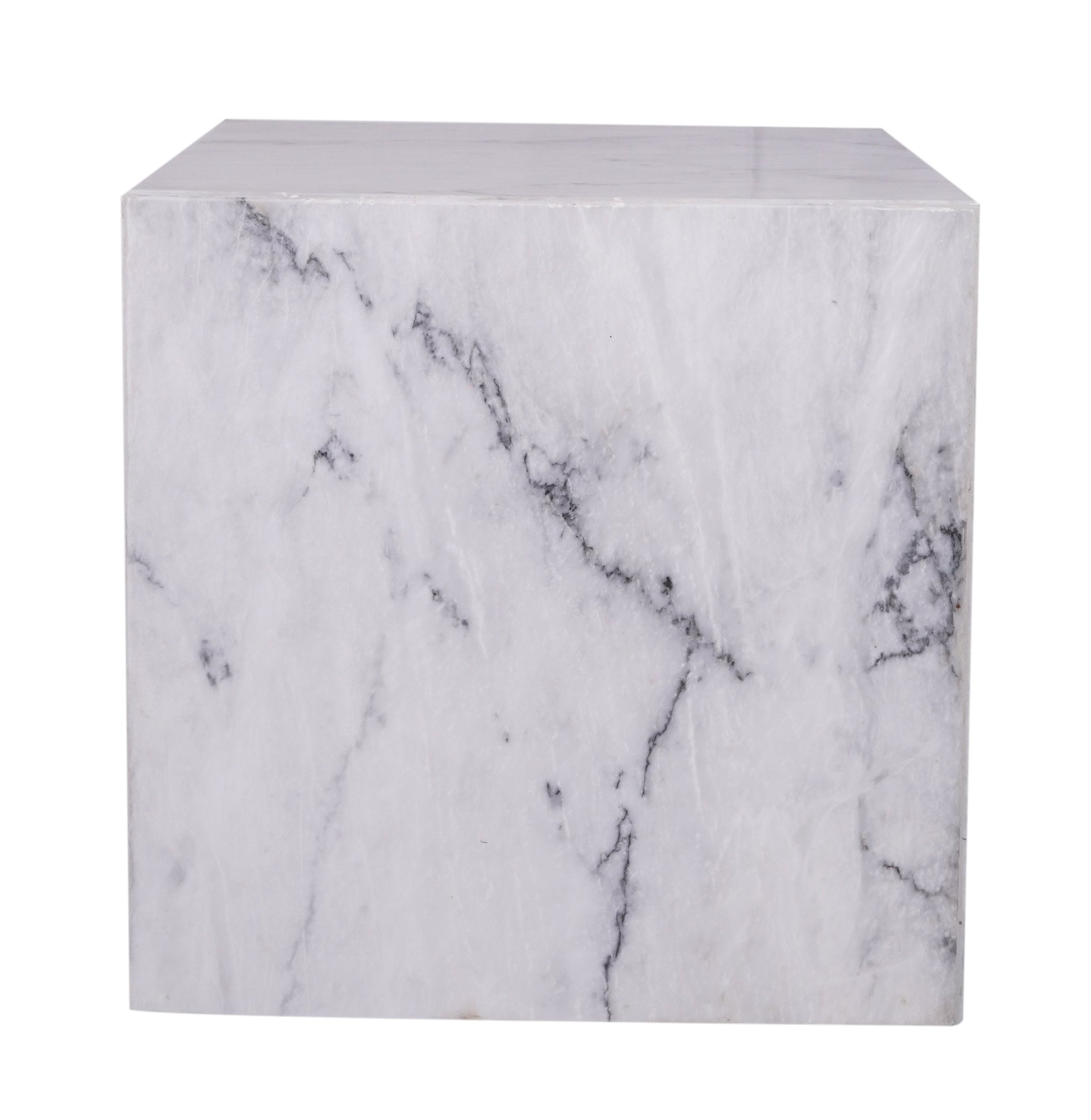 Carrara Marble Plinth Table Square Shape