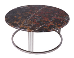 Black and Gold Marble Round Coffee Table