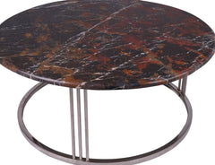 Black and Gold Marble Round Coffee Table